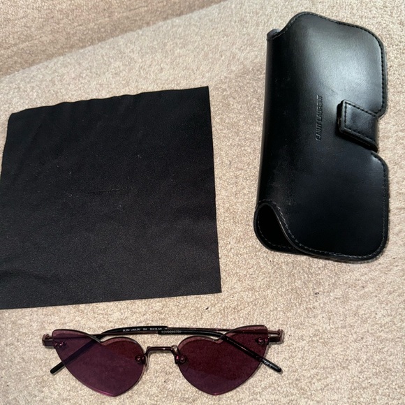 Saint Laurent Heart-Shaped Sunglasses - pink - Picture 2 of 6